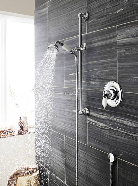 Example image of Ultra Showers Sequential Thermostatic Shower Valve & Slide Rail Kit (Chrome).