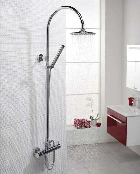 Example image of Ultra Showers TMV2 Thermostatic Bar Shower Valve (Top Outlet).