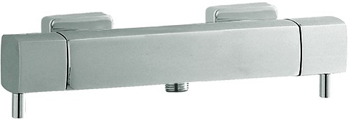 Example image of Hudson Reed Bar Shower Thermostatic Bar Shower Valve & Kubix Slide Rail Set.