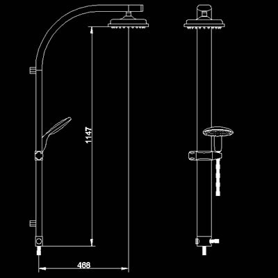 Technical image of Component Stella shower kit