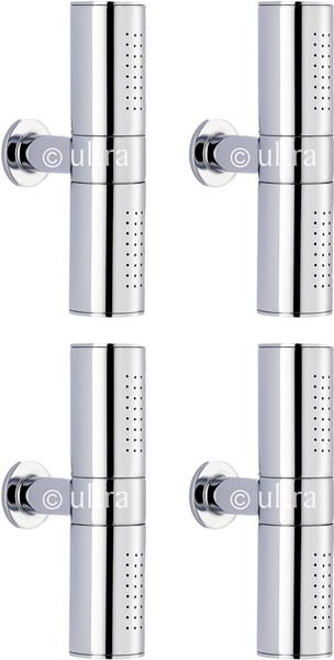 Larger image of Component 4 x Swivel Body Jets (Chrome).
