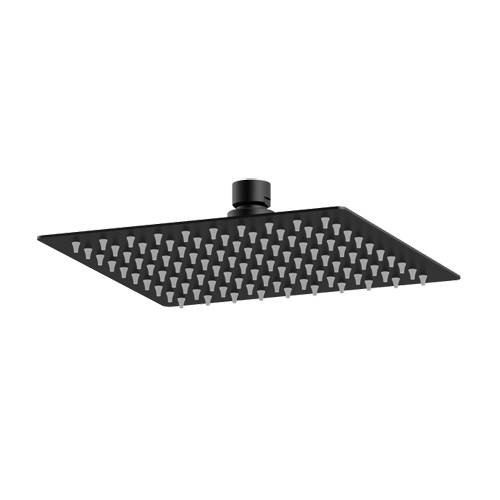 Nuie Black Showers Square Shower Head 200X200mm (Matt ).