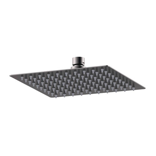 Nuie Showers Square Shower Head 200X200mm (Brushed Gun Metal).