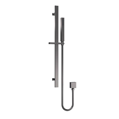Hudson Reed Black Showers Slide Rail Kit With Wall Outlet & Handset (Black).