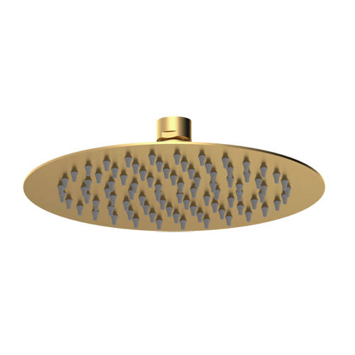 Nuie Showers Round Shower Head 200Mm (Brushed Brass).