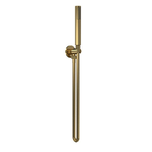 Nuie Shower Outlet Elbow, Parking Bracket, Flex and Handset - Brush Brass, Brown - Image 4