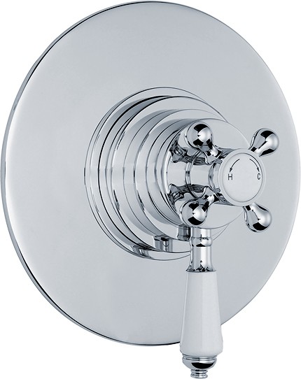 Larger image of Nuie Beaumont Traditional Dual Concealed Thermostatic Shower Valve.