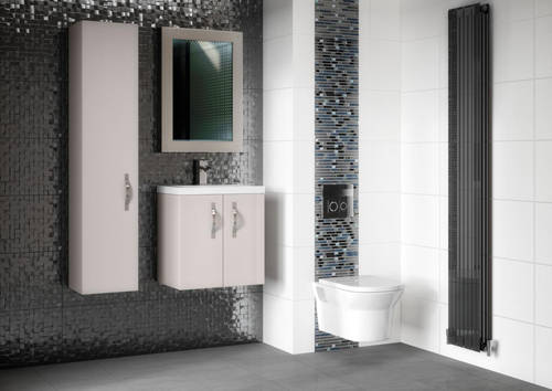 Example image of Hudson Reed Apollo Wall Vanity 500mm, Basin & WC Unit 600mm (Cashmere).