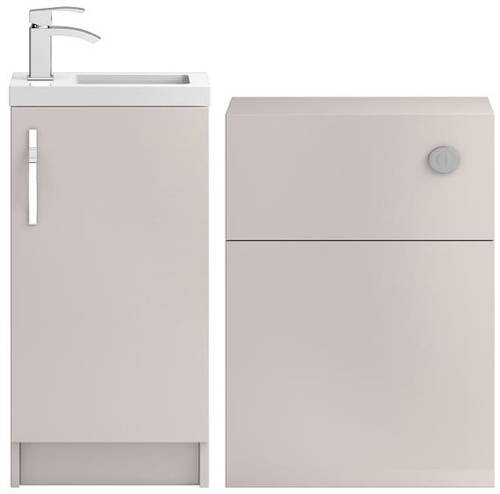 Larger image of HR Apollo Compact Vanity Unit 400mm, Basin & WC Unit 600mm (Cashmere).