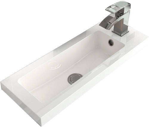 Example image of HR Apollo Compact Vanity Unit 400mm, Basin & WC Unit 600mm (Cashmere).