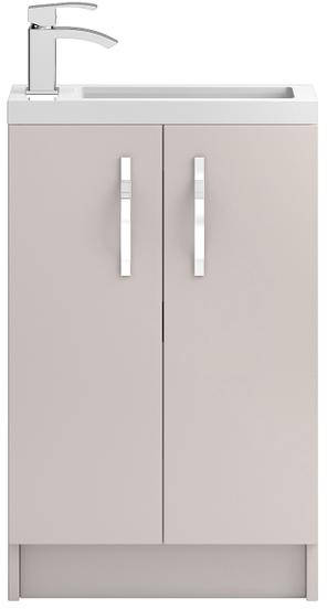 Example image of HR Apollo Compact Vanity Unit 500mm, Basin & WC Unit 600mm (Cashmere).