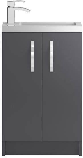 Example image of HR Apollo Compact Vanity Unit 500mm, Basin & WC Unit 600mm (Grey).