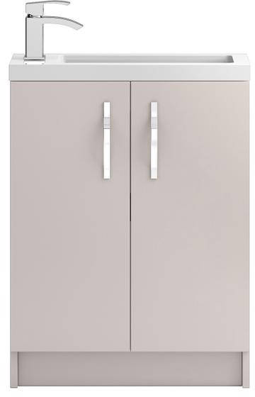 Example image of HR Apollo Compact Vanity Unit 600mm, Basin & WC Unit 600mm (Cashmere).