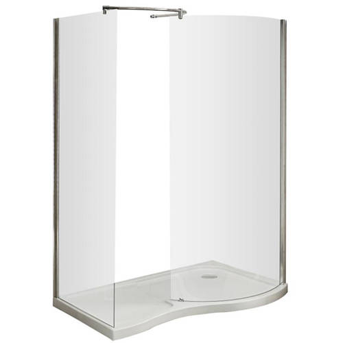 Larger image of Nuie Enclosures Walk In Shower Enclosure (1395x906mm).