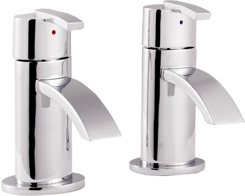 Larger image of Hudson Reed Arina Bath Taps (Pair, Chrome).