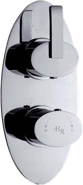 Larger image of Hudson Reed Arina Twin Concealed Thermostatic Shower Valve (Chrome).