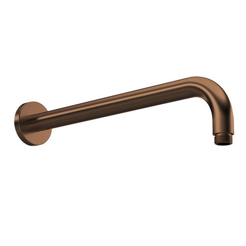 nuie Brushed Bronze Wall Mounted Arm - Straight Minimalist Design - Solid Brass - Durable - Modern Bathroom Fixture - Image 5