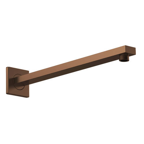 Nuie Brushed Bronze Small Rectangular Shower Arm - Image 4