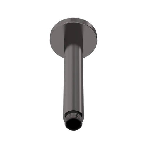 Nuie Showers Ceiling Mounted Round Shower Arm 150Mm (Gun Metal).