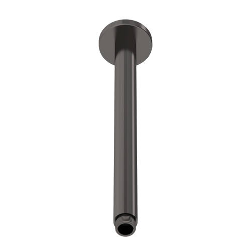 Nuie Showers Ceiling Mounted Round Shower Arm 380Mm (Gun Metal).