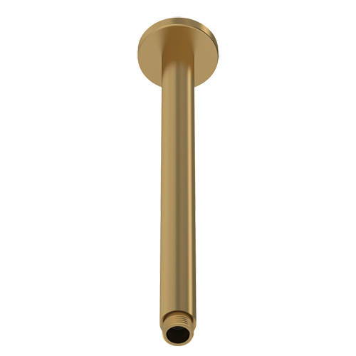 Nuie Showers Ceiling Mounted Round Shower Arm 380Mm (Br Brass).