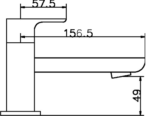 Technical image of Hudson Reed Art Bath Filler Tap (Chrome).