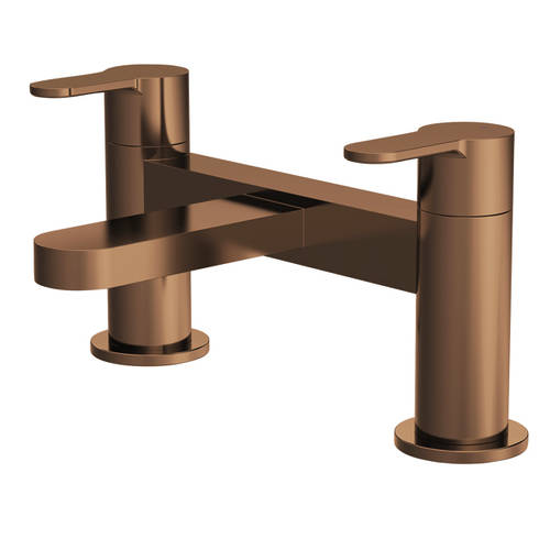 Nuie Arvan Bath Filler Tap - Deck Mounted, Brushed Bronze - Image 2