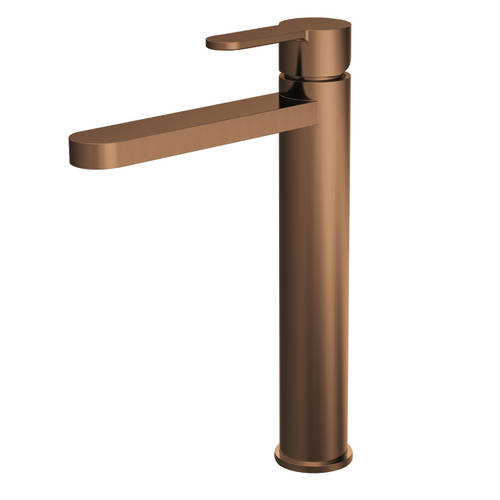 nuie Arvan Brushed Bronze High Rise Mono Basin Mixer - Image 2