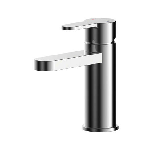 Nuie Arvan Mini Basin Mixer Tap With Push Button Waste (Chrome). Small