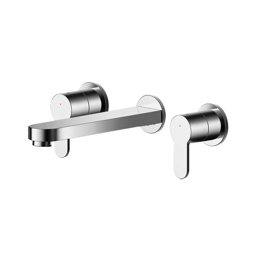 Nuie Arvan Wall Mounted Basin Mixer Tap (Chrome). Size 3