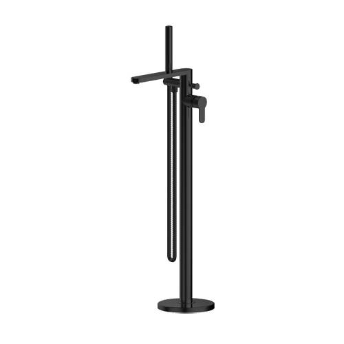 Nuie Black Arvan Floor Standing Bath Shower Mixer Tap (Matt ).