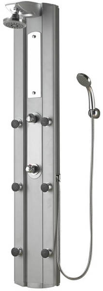 Larger image of Ultra Showers Stylo Thermostatic Shower Panel (Silver).