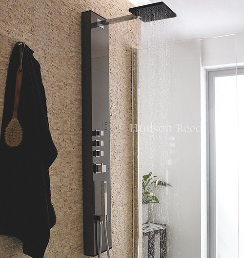 Example image of Hudson Reed Dream Shower Mirage Shower Panel. Thermostatic.