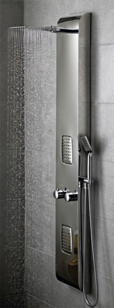Example image of Hudson Reed Showers Octavia Thermostatic Shower Panel With Jets.