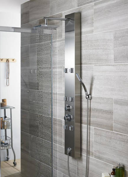 Example image of Ultra Showers Easton Thermostatic Shower Panel (Stainless Steel).
