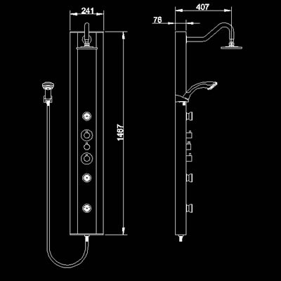 Technical image of Hudson Reed Dream Shower Jazz