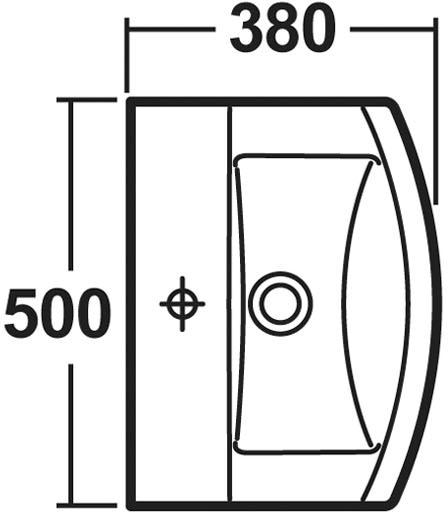 Technical image of Crown Ceramics Bathroom Suite With Toilet, 500mm Basin & Semi Ped.