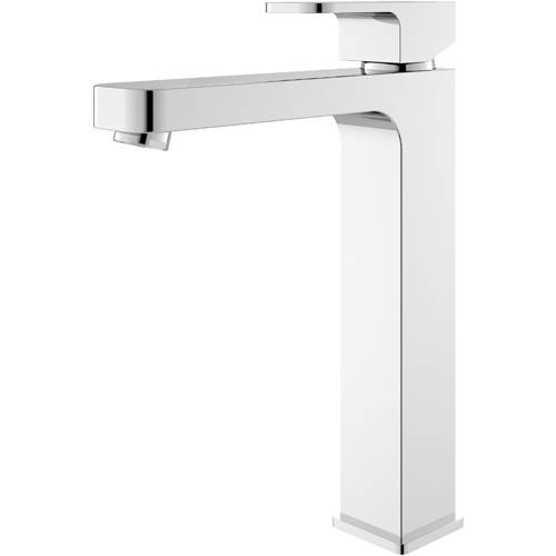 Larger image of HR Astra Tall Basin Mixer Tap With Lever Handle (Chrome).
