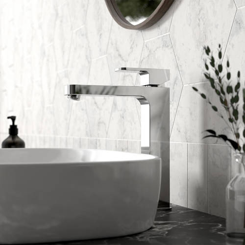 Example image of HR Astra Tall Basin & Bath Filler Tap Pack (Chrome).