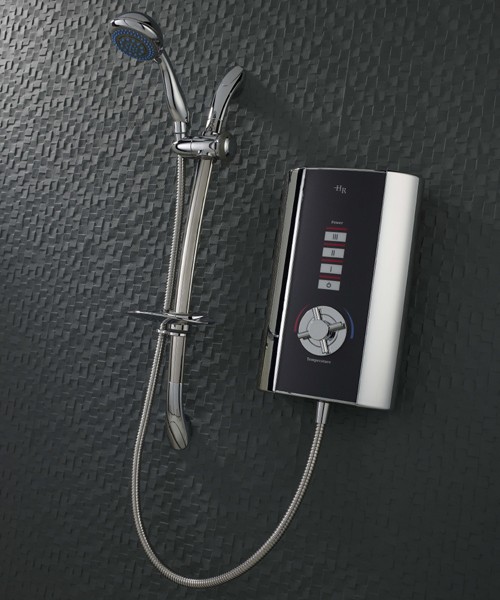 Example image of Hudson Reed Corona 9.5kW Electric Shower (Black & Chrome).