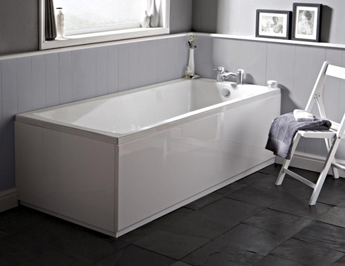 Example image of Ultra Baths Beacon Single Ended Eternalite Acrylic Bath. 800x1800mm.