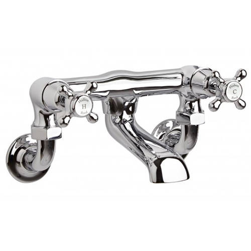Hudson Reed White Topaz Wall Mounted Bath Filler Tap ( & Chrome).