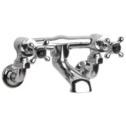 Hudson Reed Black Topaz Wall Mounted Bath Filler Tap ( & Chrome).