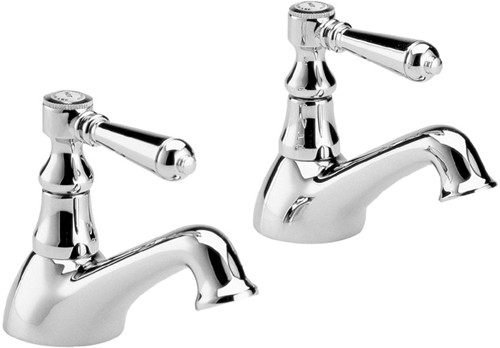 Larger image of Hudson Reed Jade Lever basin taps (pair)