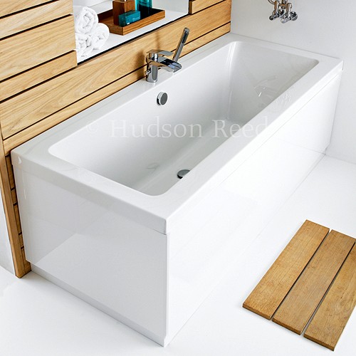 Larger image of Hudson Reed Baths Double Ended Acrylic Bath & White Panels. 1600x700mm