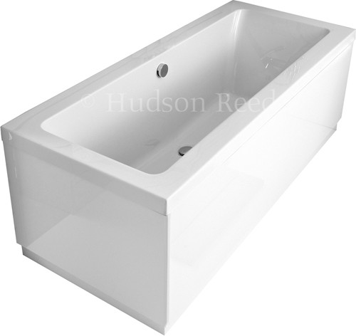 Example image of Hudson Reed Baths Double Ended Acrylic Bath & White Panels. 1600x700mm