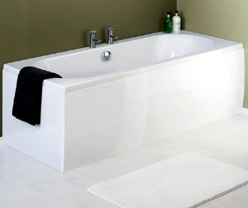 Larger image of Hudson Reed Baths Deuce Double Acrylic Bath With Panels. 1800x800mm.