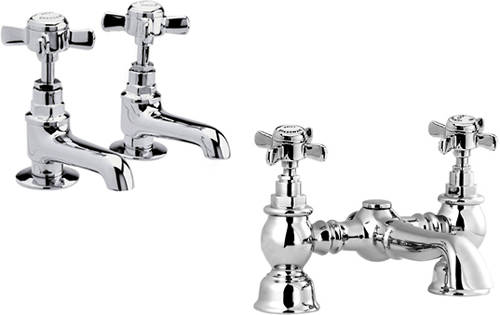 Larger image of Nuie Beaumont Basin & Bath Filler Tap Pack (Chrome).