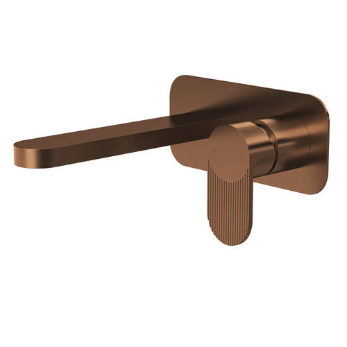 B&Q -  Deco 2 Hole Wall Mounted Mono Basin Mixer TapBrushed Bronze - Image 3