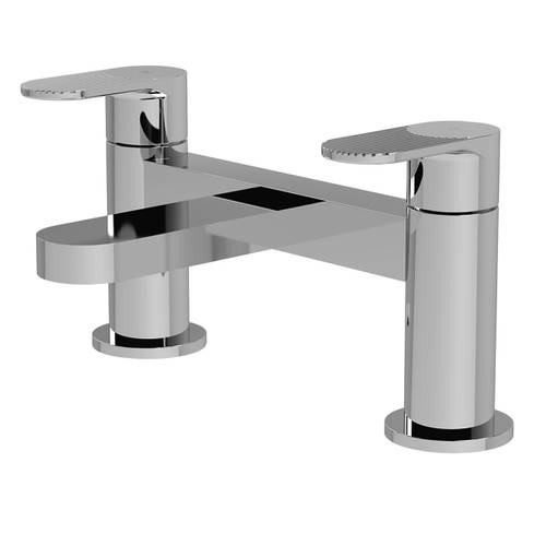 nuie Cyprus Chrome Bath Filler - Modern Design - Ceramic Disc Technology - Silver - Image 3